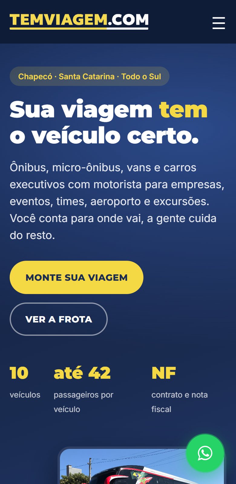 O site no celular